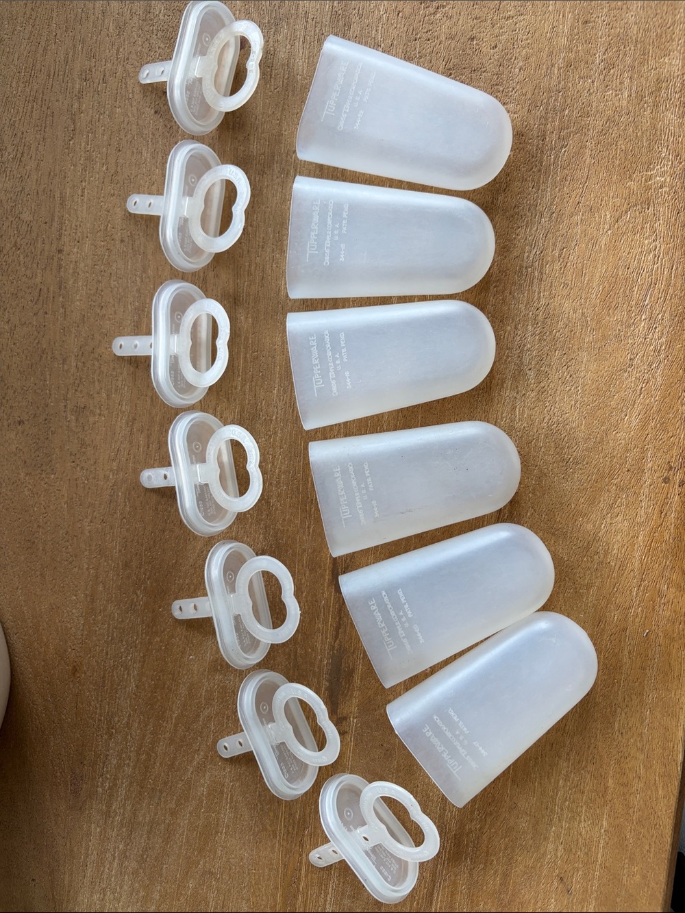 Vintage Tupperware Frosted White Silicone Popsicle Molds Replacements  13 Pieces